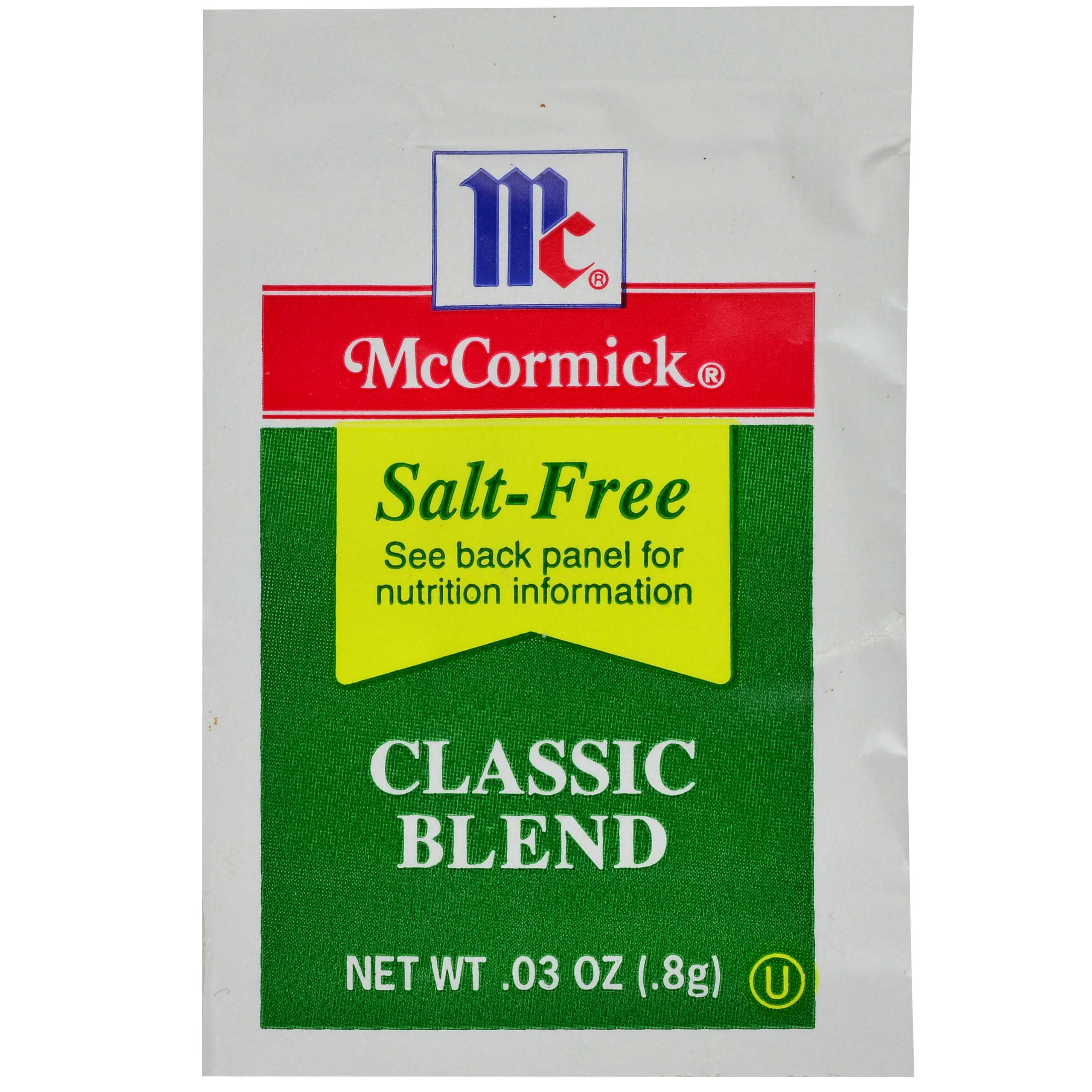 McCormick Culinary Salt-Free Classic Blend, 0.8 g -- 300 per case