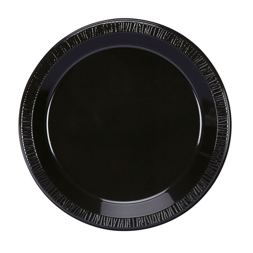 WNA Black Polystyrene Avalon Plate, 10.25 inch -- 500 per case.