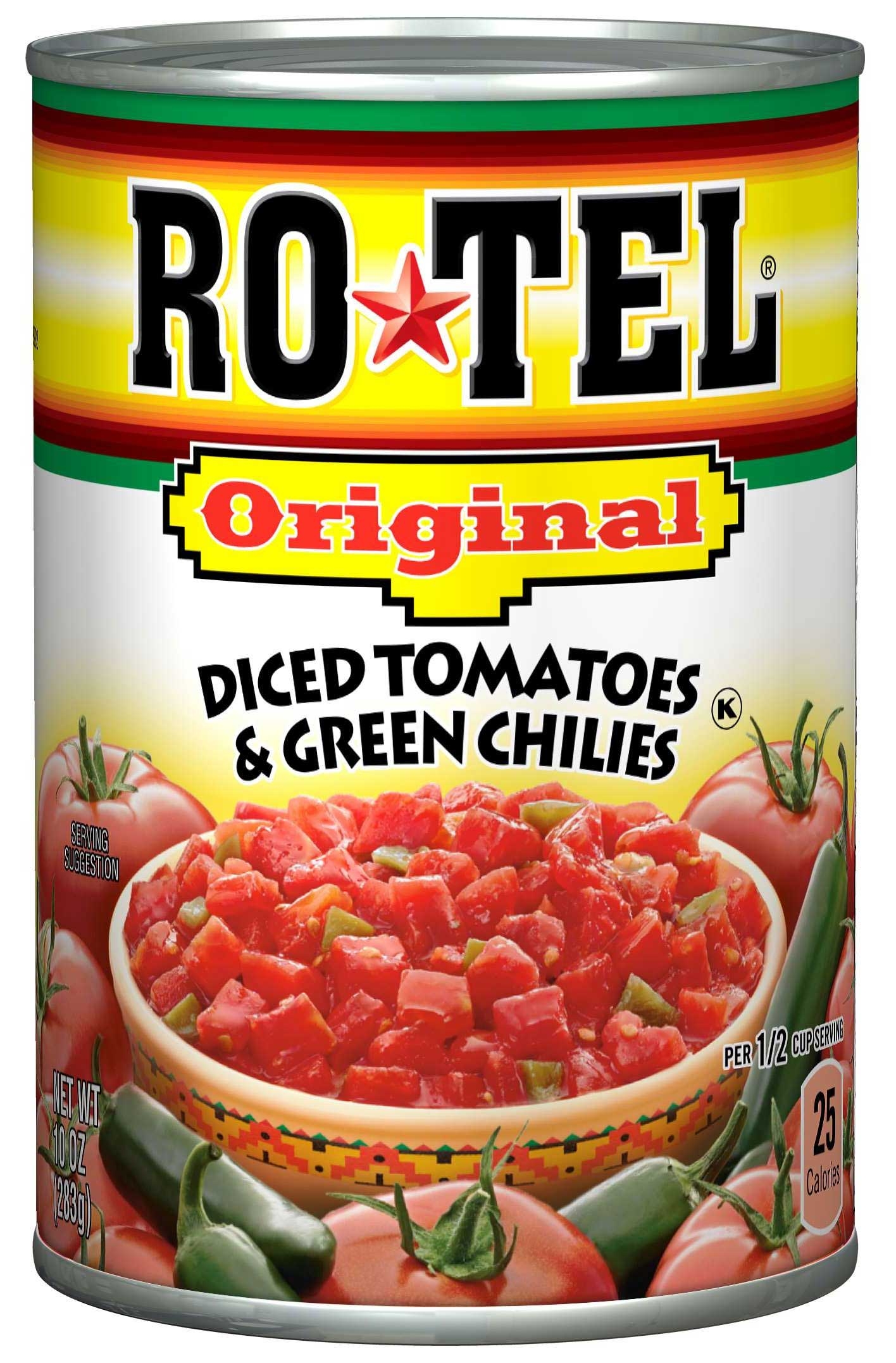Ro Tel Diced Tomatoes and Green Chilies, 10 Ounce Can -- 24 per case
