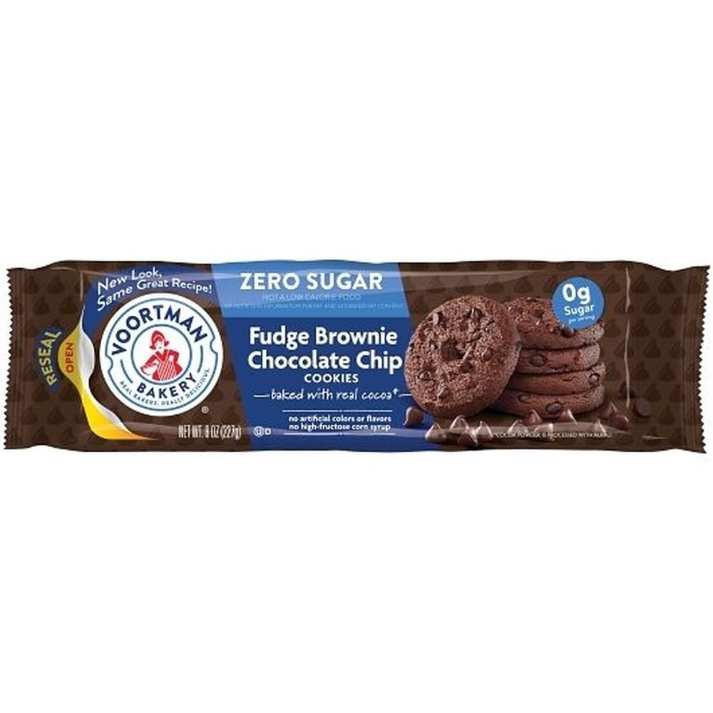 Voortman Fudge Brownie Chocolate Chip Cookie, 8 Ounce -- 12 per case