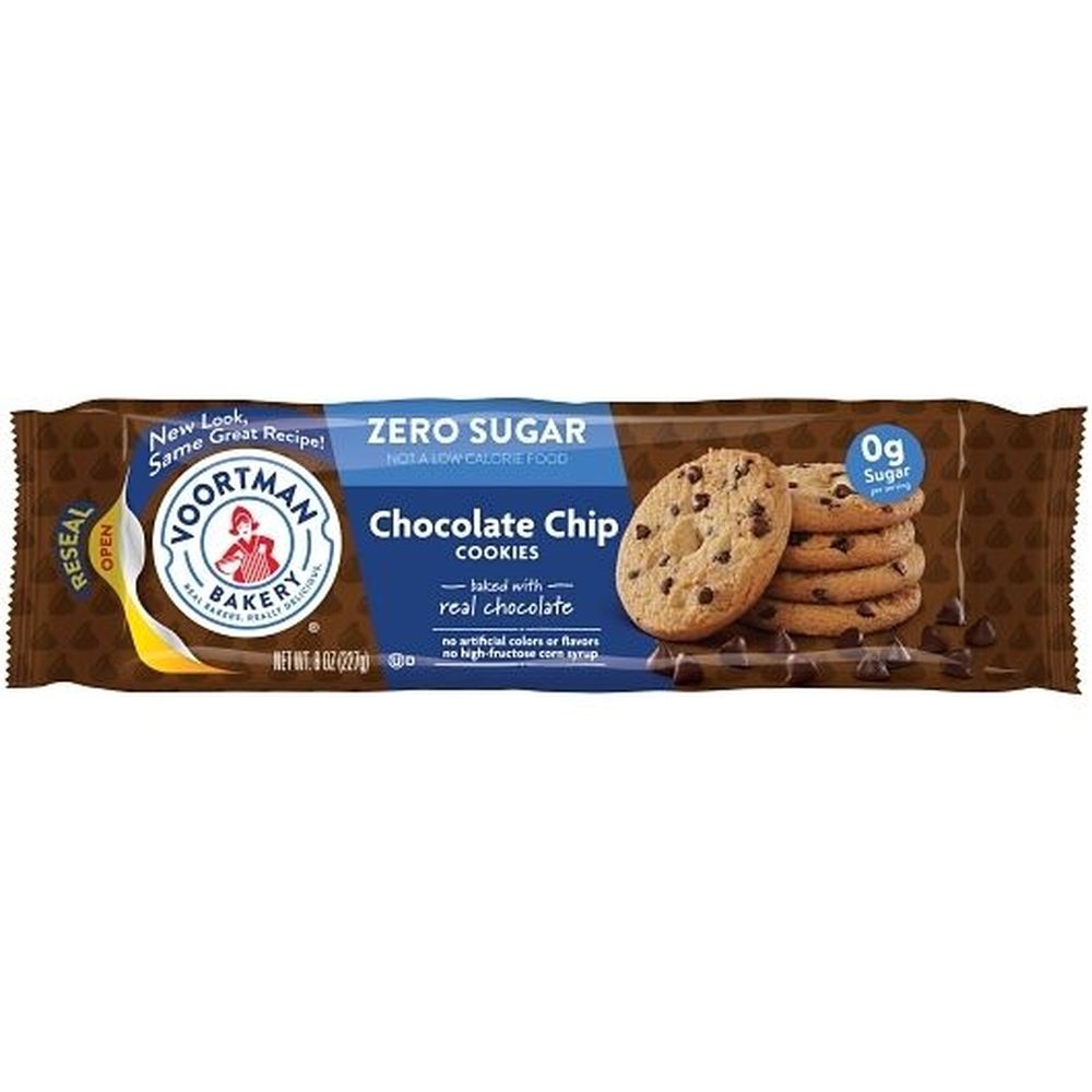 Voortman Sugar Free Chocolate Chip Cookie, 8 Ounce -- 12 per case