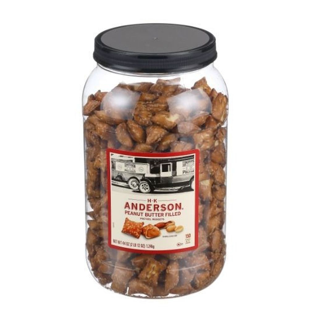 H K Anderson Peanut Butter Filled Pretzel Nugget, 44 Ounce -- 6 per case
