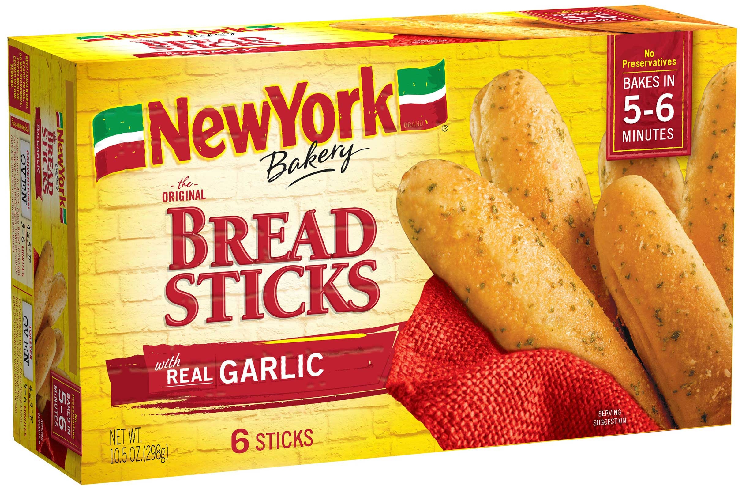 New York Bakery Garlic Breadsticks, 10.5 Ounce -- 12 per case
