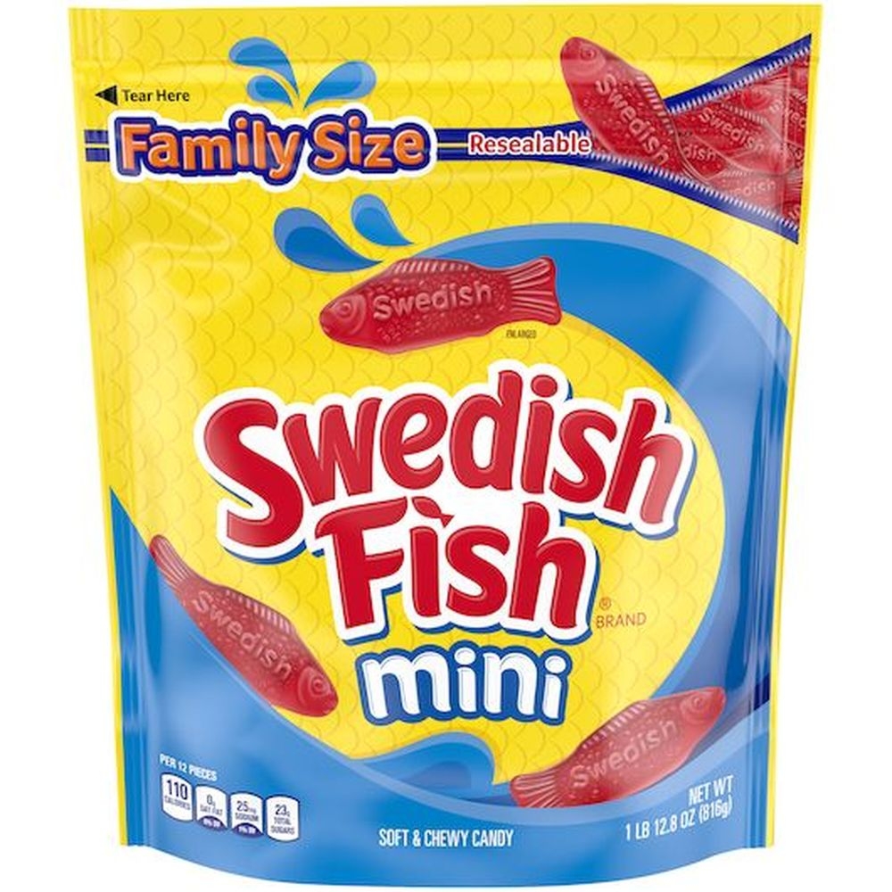 Swedish Fish Red Mini Soft and Chewy Candy, 1.8 Pound -- 3 per case