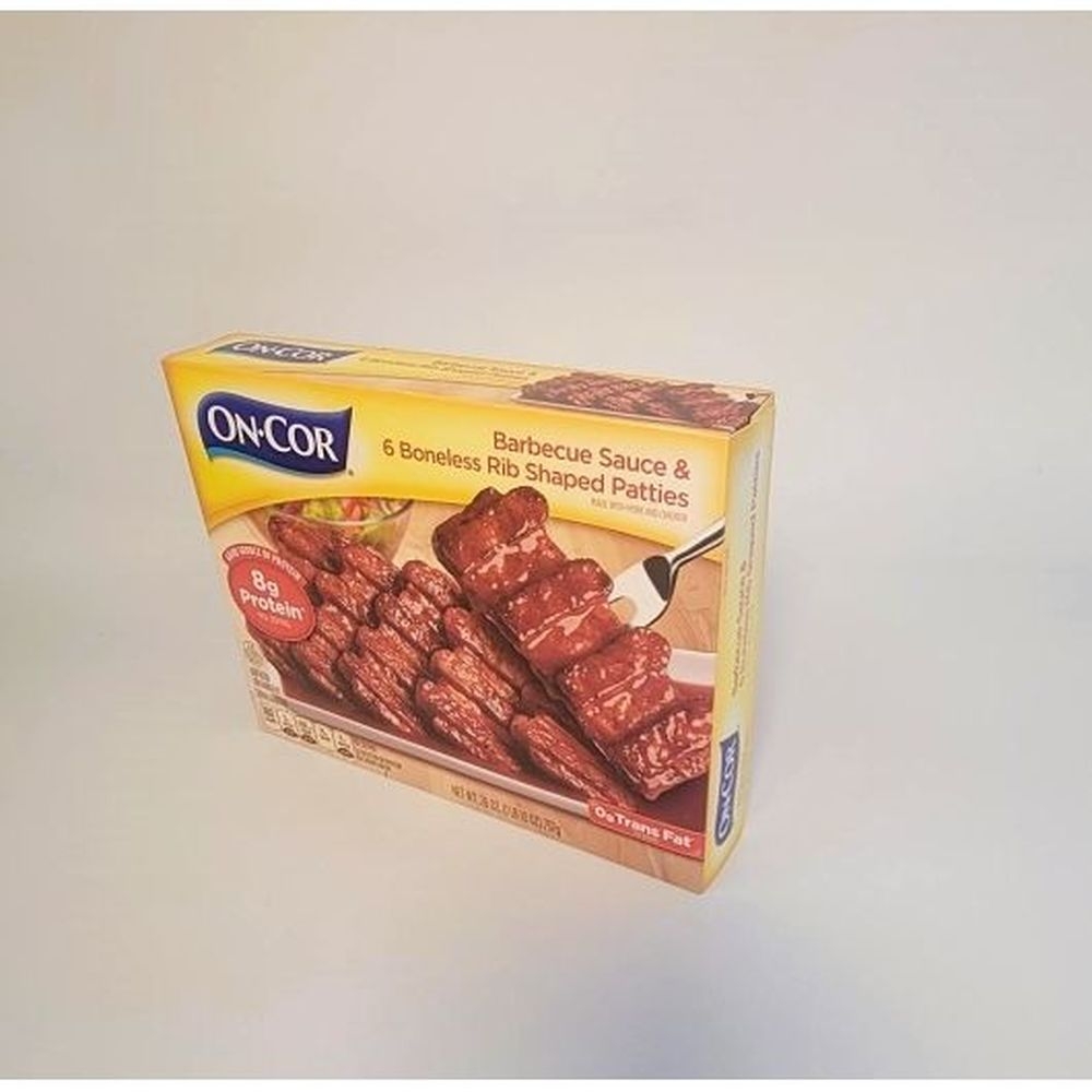 On Cor Barbecue Sauce and Boneless Rib Shaped Patties, 26 Ounce -- 6 per case