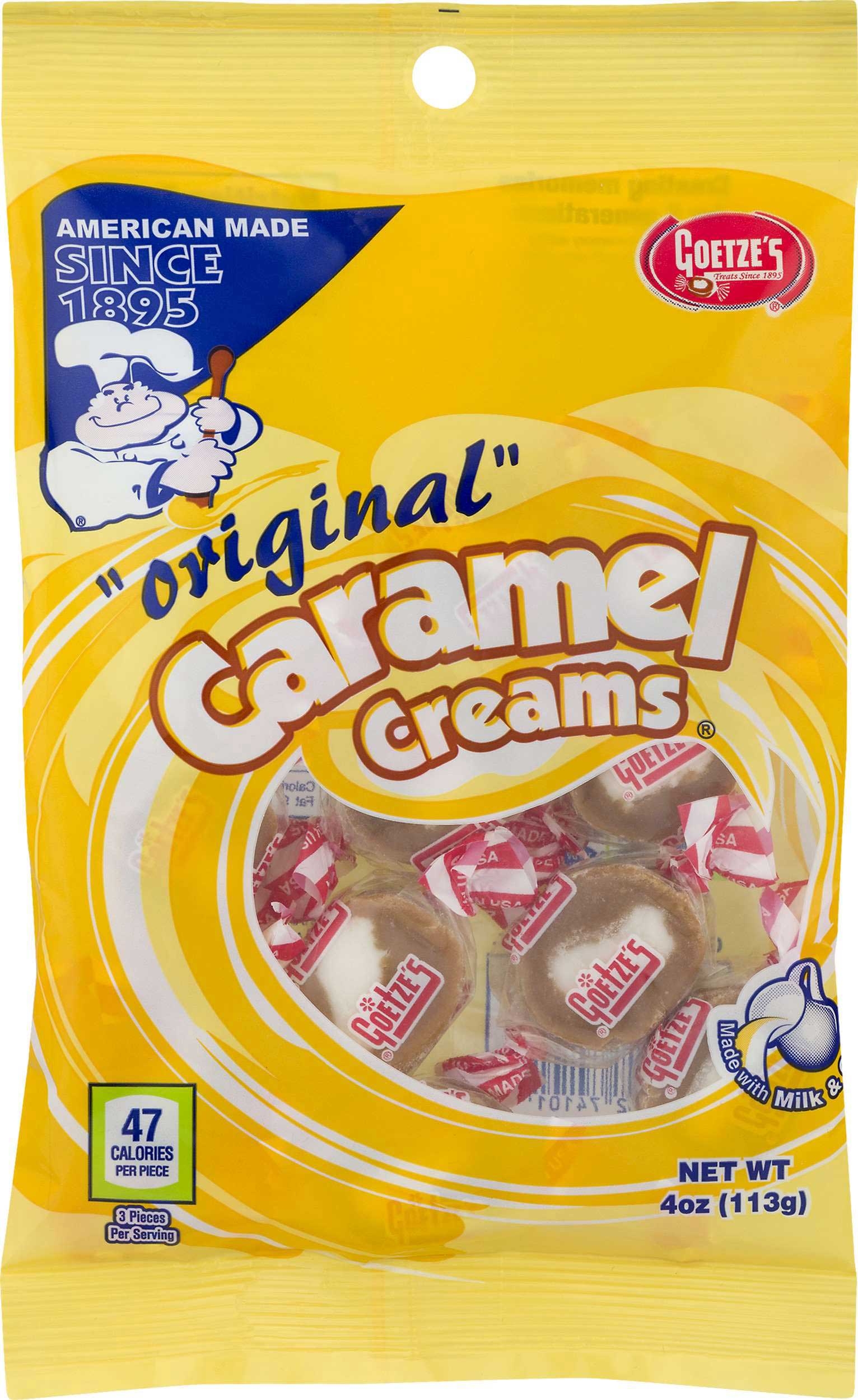 Goetze Caramel Creams Candy, 4 Ounce -- 12 per case