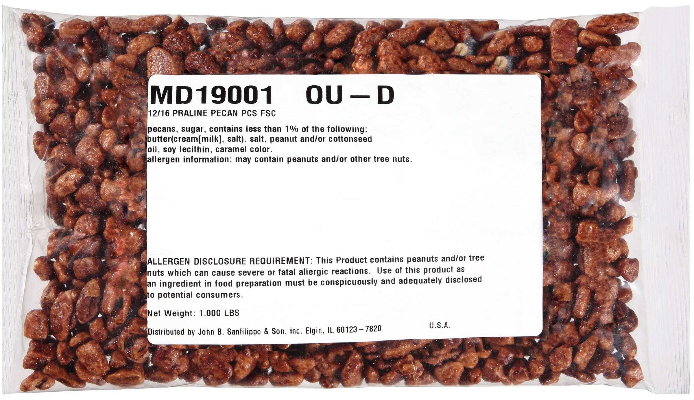 Fisher Praline Pecan Pieces, 1 Pound -- 12 per case