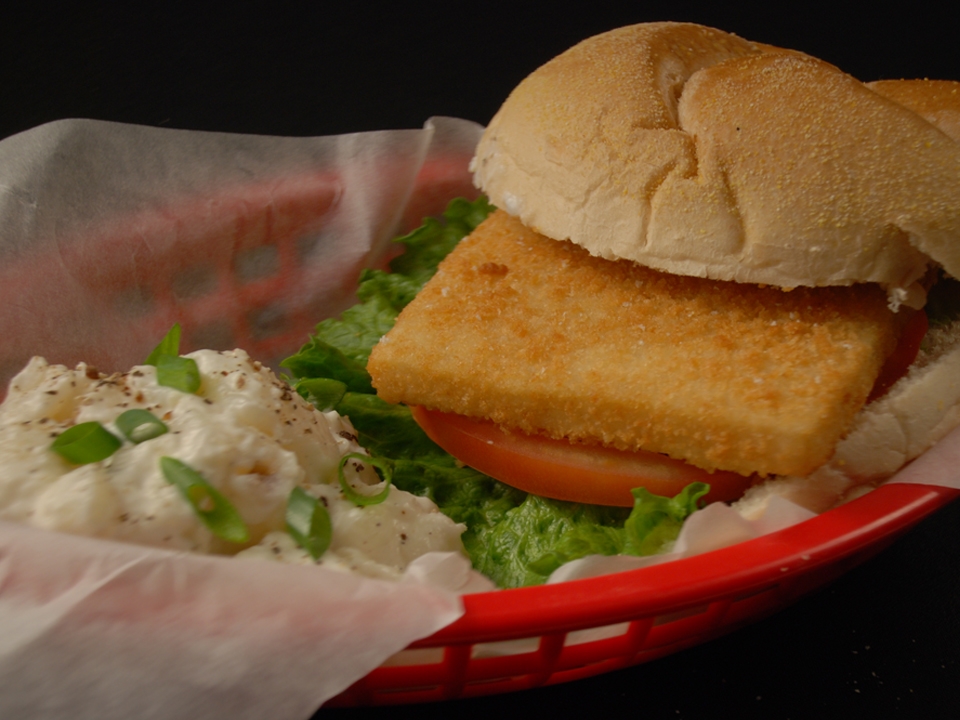 American Pride Seafoods Fully Cooked Square Alaskan Pollock, 2.5 Ounce, 30 pound.