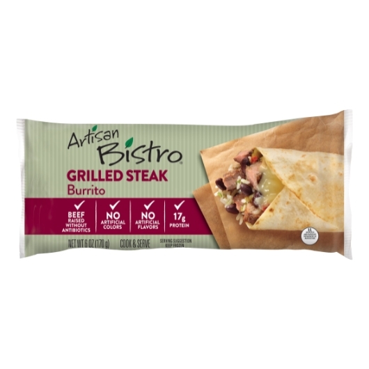 Artisan Bistro Grilled Steak Burrito, 6 Ounce -- 10 per case