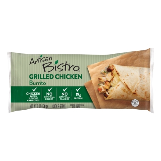 Artisan Bistro Grilled Chicken Burrito, 6 Ounce -- 10 per case