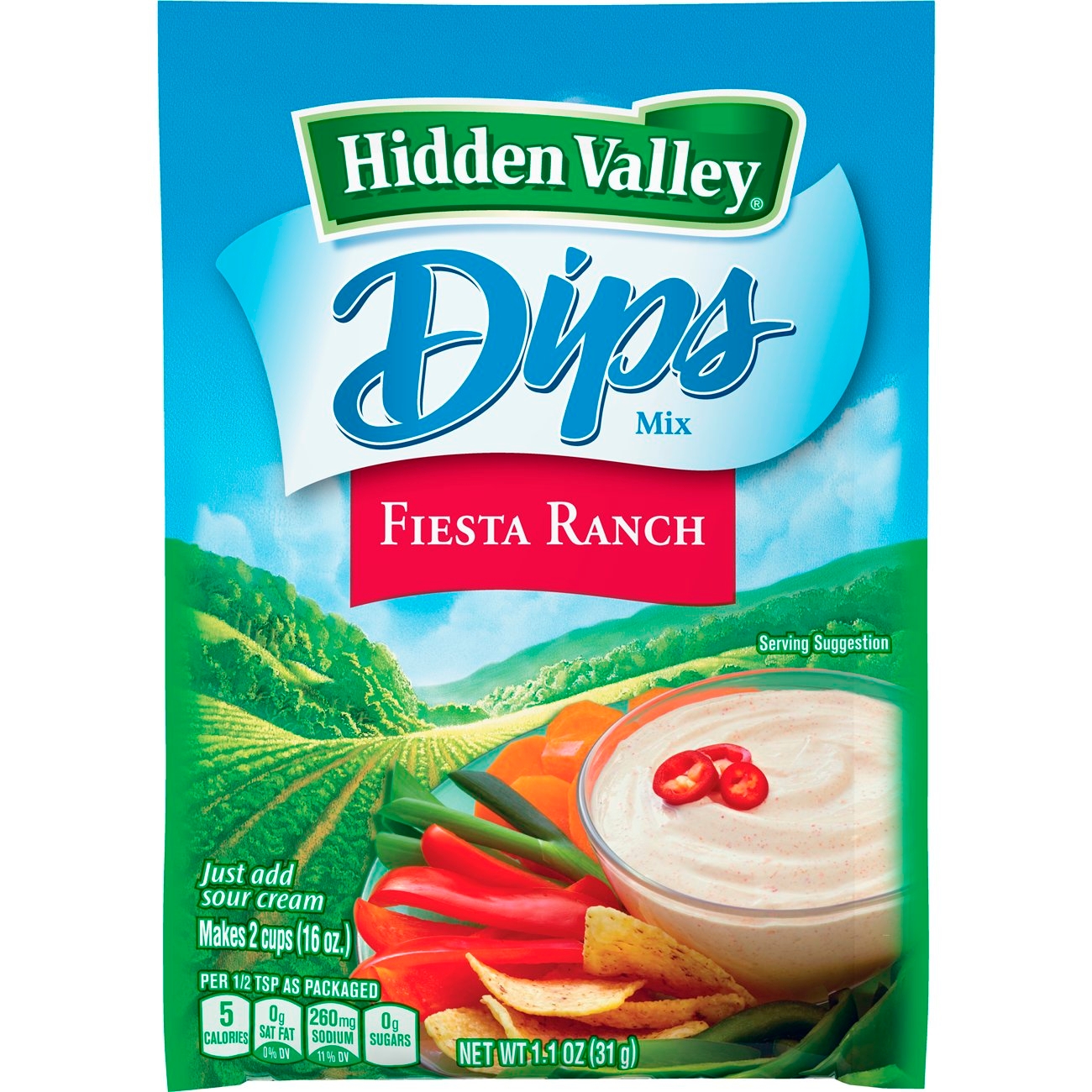 Hidden Valley Fiesta Ranch Party Dip, 24 Case -- 1 Ounce