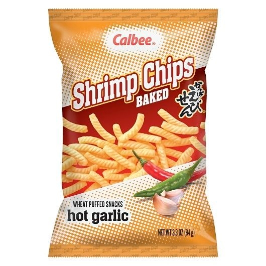 Calbee Hot Garlic Shrimp Chips, 3.3 Ounce -- 12 per case