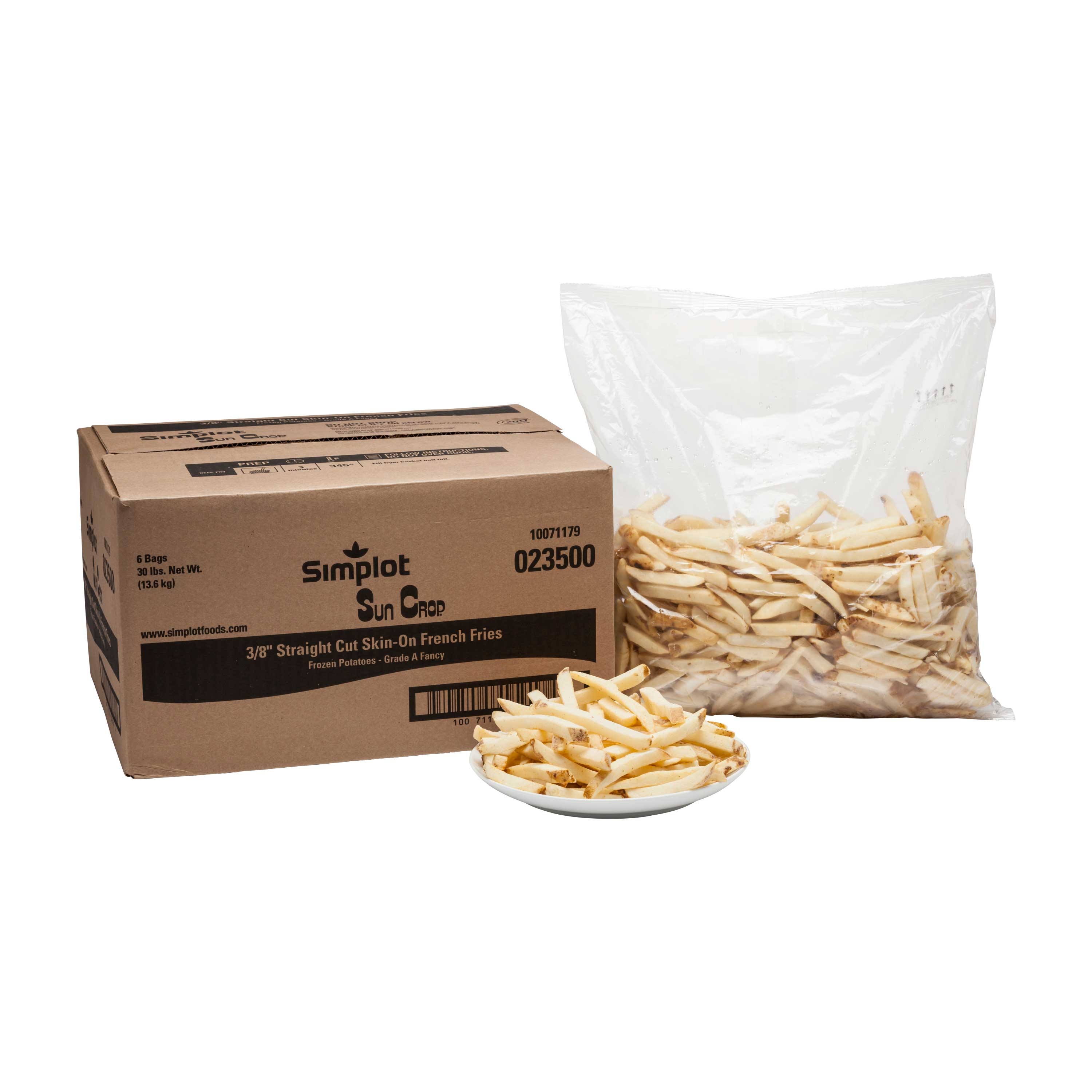 Sun Crop 3/8 Inch Straight Cut Potato Fries, 5 Pound -- 6 per case.