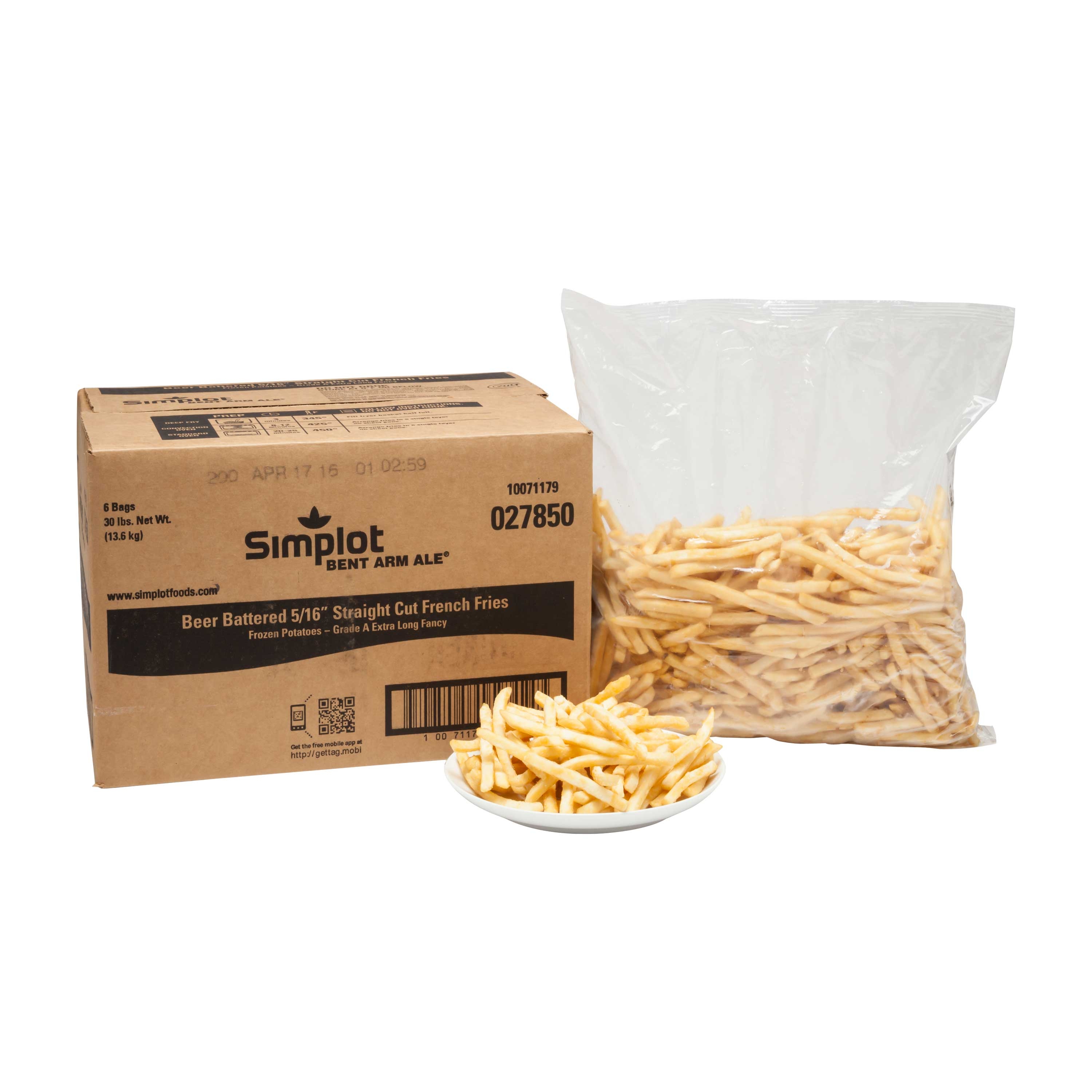 Bent Arm Ale Beer Battered Fries, 5 Pound -- 6 per case.