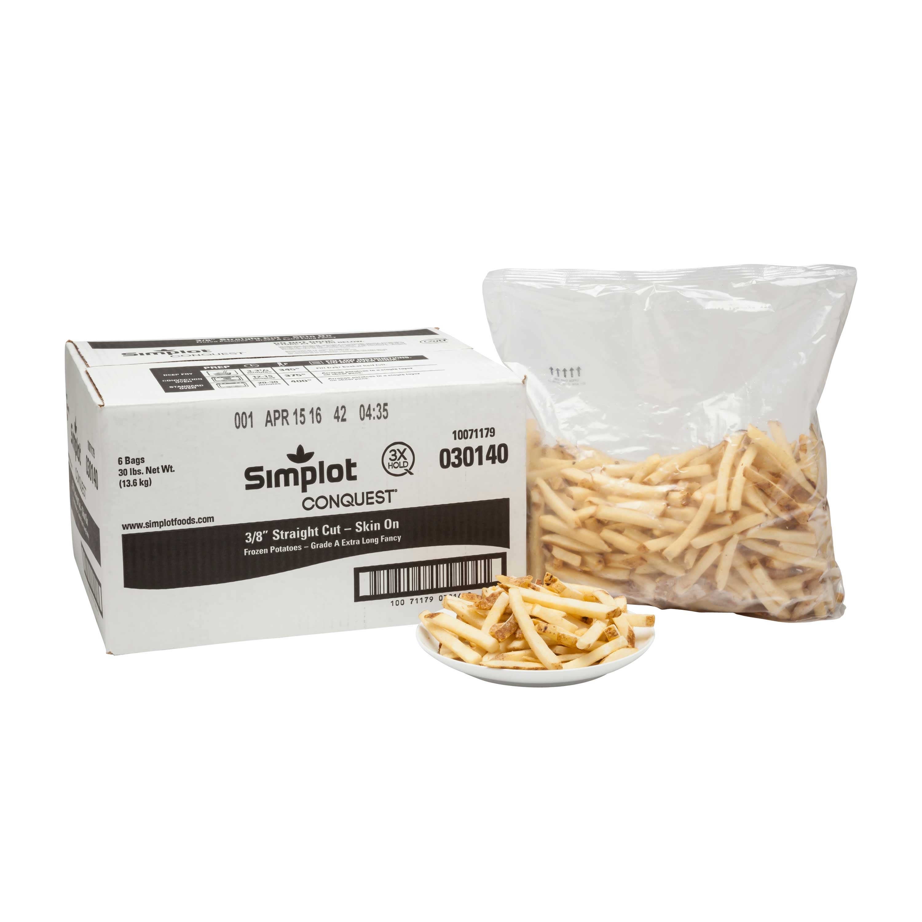 Conquest Skin On Potato Fries, 5 Pound -- 6 per case