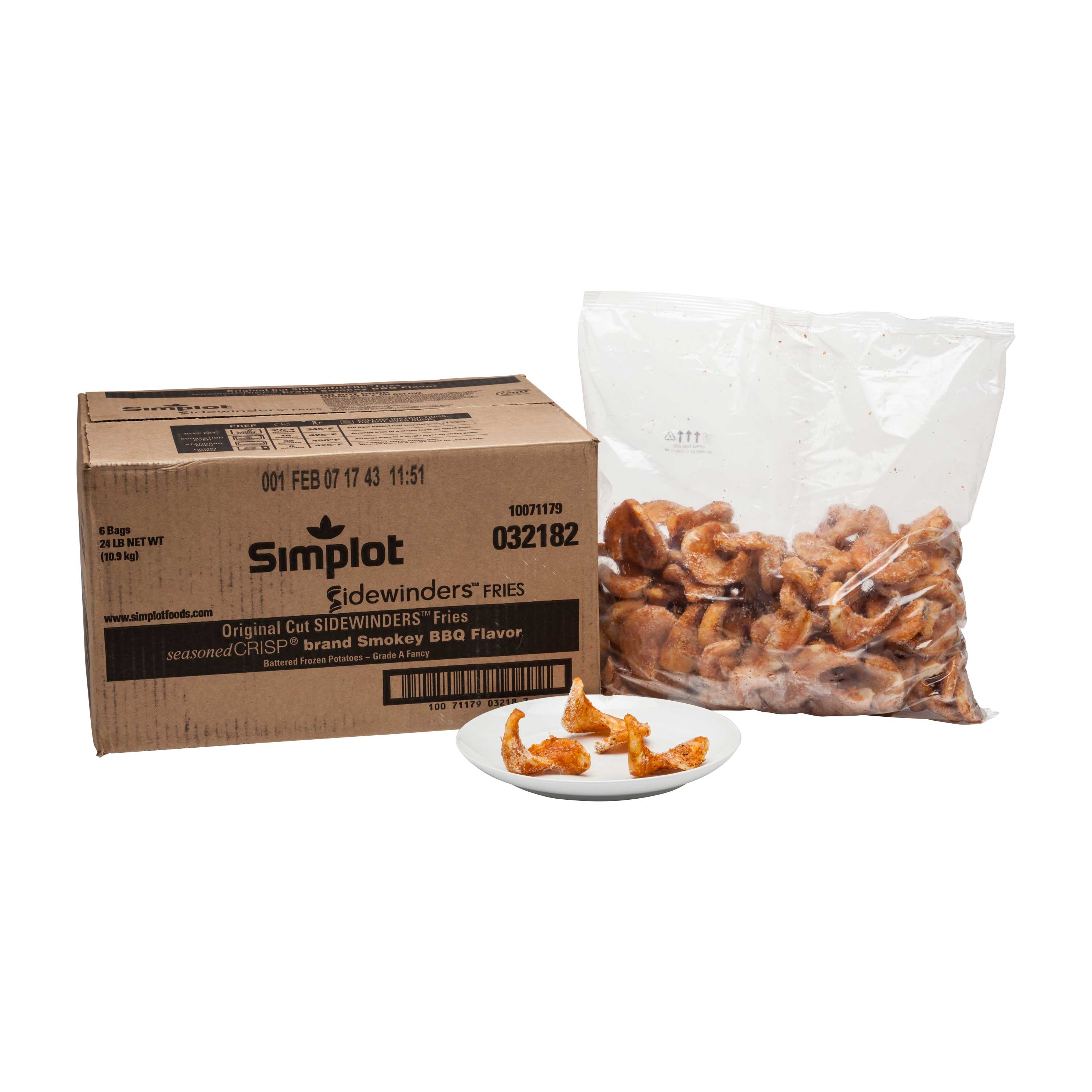 SeasonedCrisp Smokey BBQ Seas Sidewinder Fries, 4 Pound -- 6 per case.