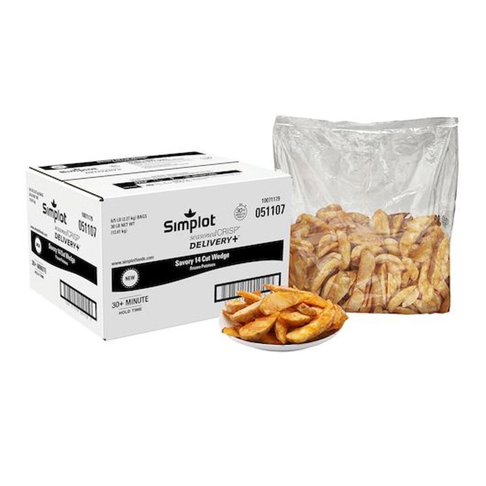 Simplot Seasonedcrisp Delivery Plus Savory Battered Skin On 14 Cut Wedges, 5 Pound -- 6 per case