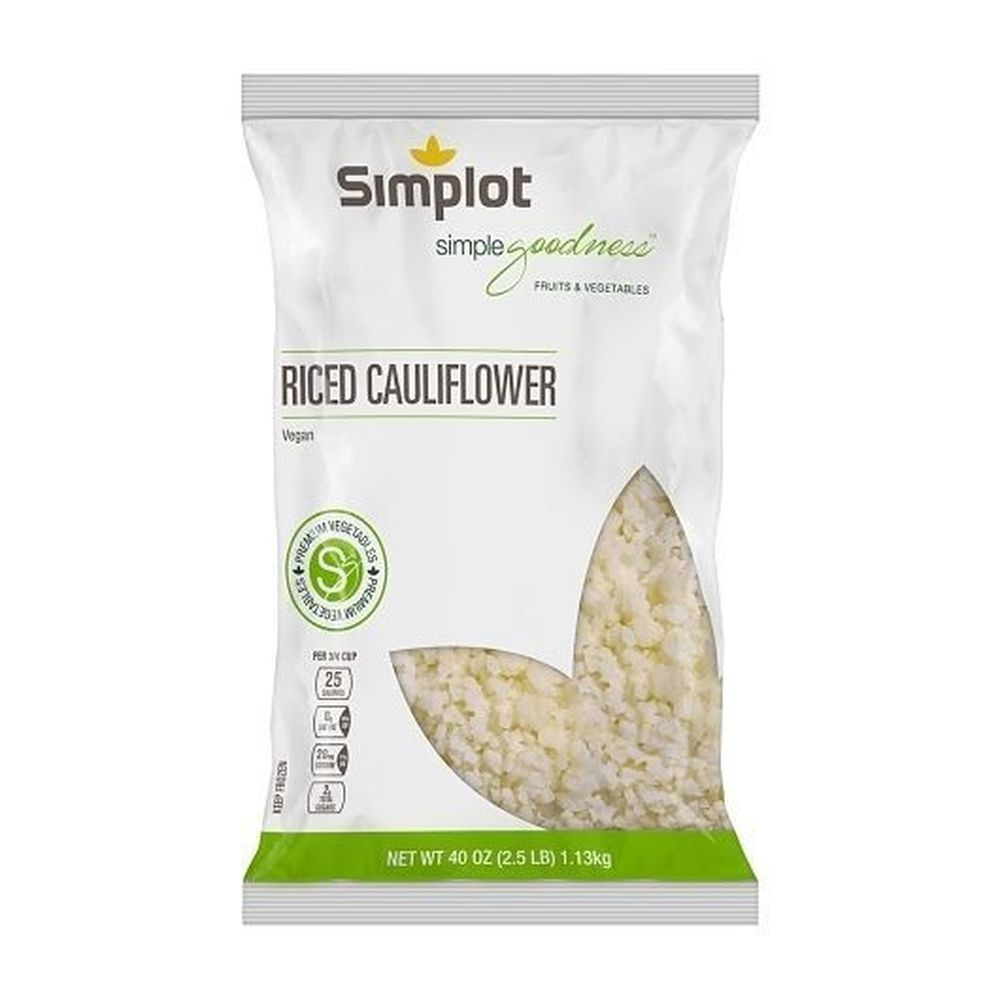 Simplot Simple Goodness Premium Vegetables Riced Cauliflower, 2.5 Pound -- 6 per case