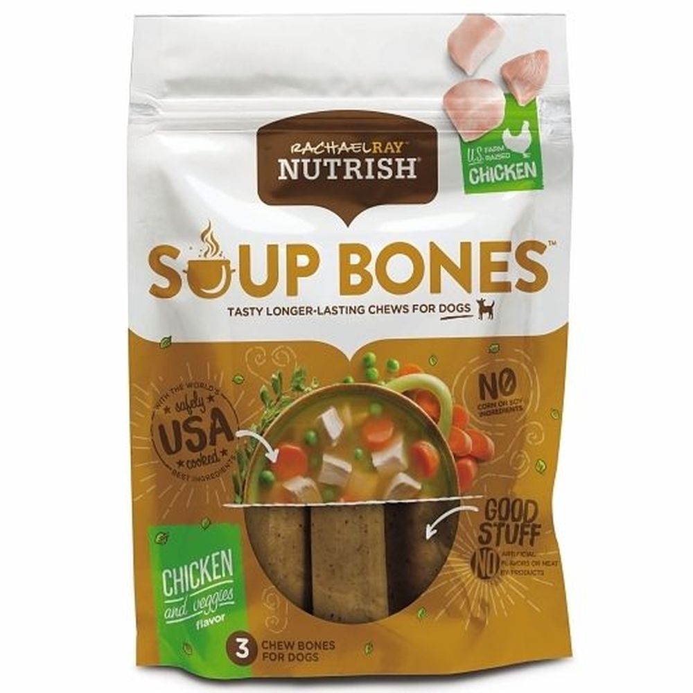 Rachel Ray Soup Bones Chicken and Veggies Flavor Dog Treats, 6.3 Ounce -- 8 per case