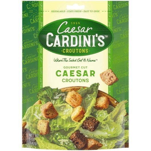 Cardinis Caesar Croutons, 5 Ounce Bag -- 12 per case