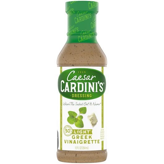 Cardinis Light Greek Vinaigrette Dressing with Feta Cheese, 12 Fluid Ounce Bottle -- 6 per case