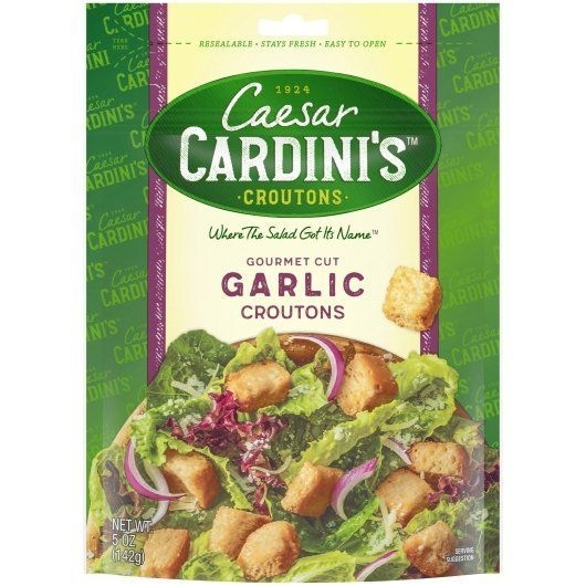 Cardinis Garlic and Butter Flavored Croutons, 5 Ounce Bag -- 12 per case