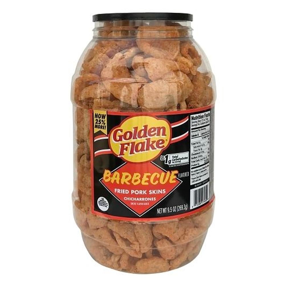 Golden Flake Bbq Pork Skins Barrel, 9.5 Ounce -- 6 per case
