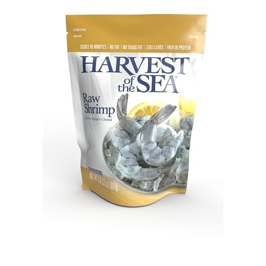 Harvest Of The Sea Raw Peeled Deveined Tail On Black Tiger Shrimp, 2 Pound -- 5 per case