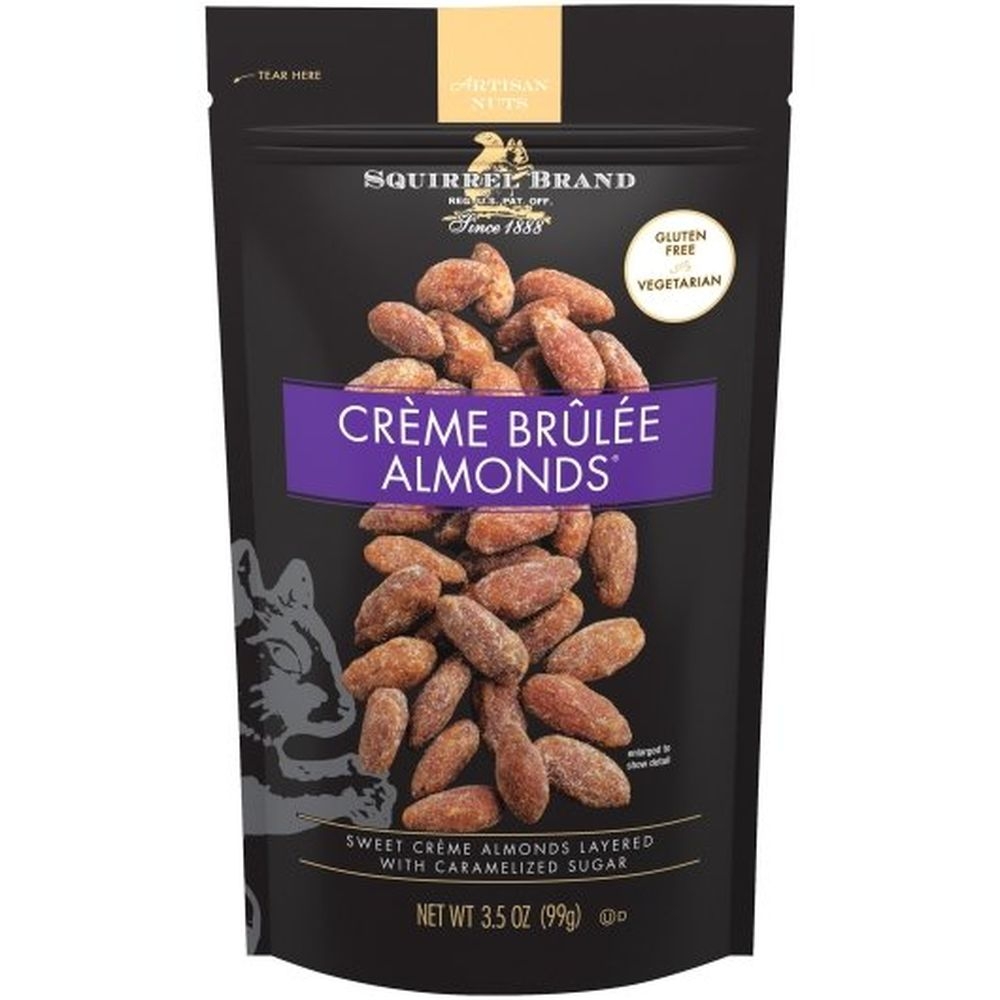 Squirrel Creme Brulee Almond, 3.5 Ounce -- 6 per case