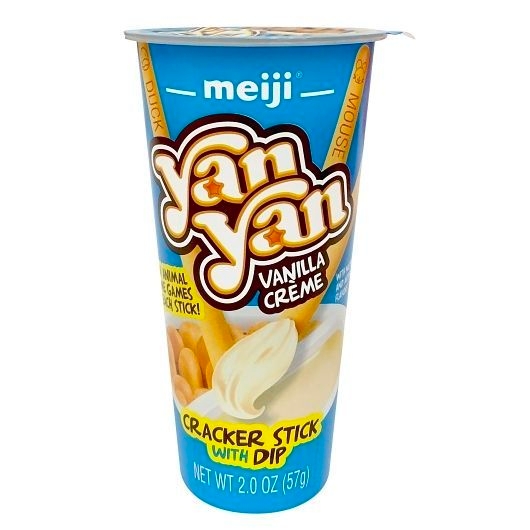 Yan Yan Vanilla Creme Cracker with Dip, 2 Ounce -- 80 per case