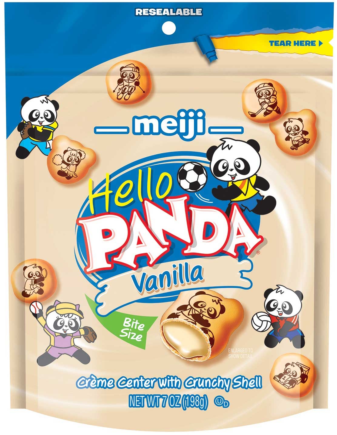 Hello Panda Vanilla Creme Filled Cookie - Display, 7 Ounce -- 6 per case.