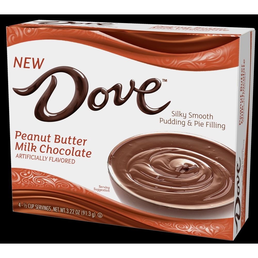 Dove Peanut Butter Milk Chocolate Pudding, 3.22 Ounce -- 12 per case