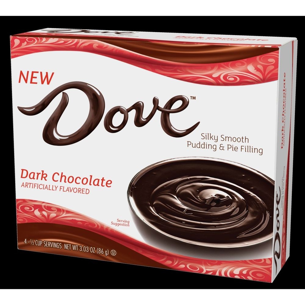Dove Dark Chocolate Pudding, 3.03 Ounce -- 12 per case