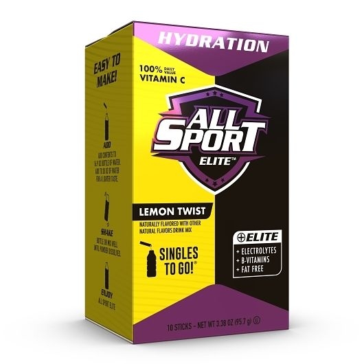 All Sport Elite Singles To Go Lemon Twist Drink Mix, 3.38 Ounce -- 12 per case
