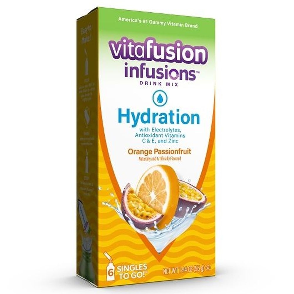 Vitafusion Infusions Hydration Orange Passionfruit Drink Mix, 1.94 Ounce -- 6 per case