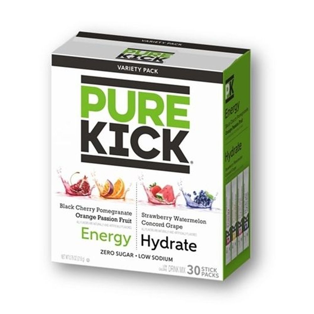 Pure Kick Energy and Hydrate Drink Mix Stick Pack - Variety Pack, 3.33 Ounce -- 6 per case