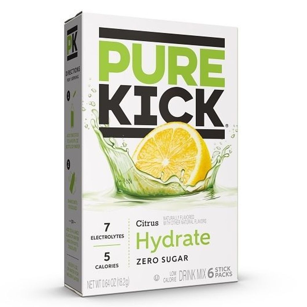 Pure Kick Citrus Hydration Drink Mix, 6 count -- 12 per case