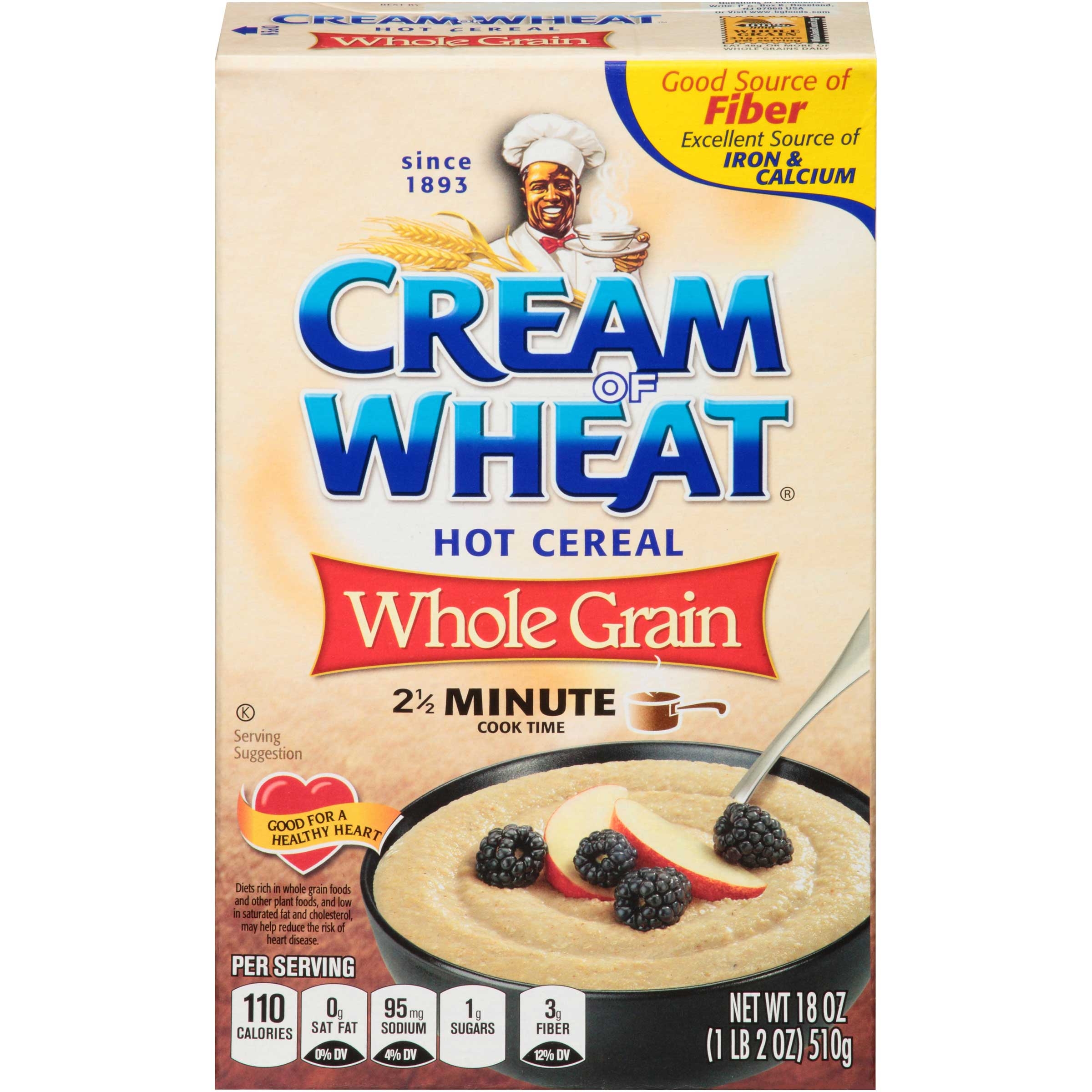 Cream of Wheat Whole Grain Hot Cereal, 18 Ounce -- 12 per case.