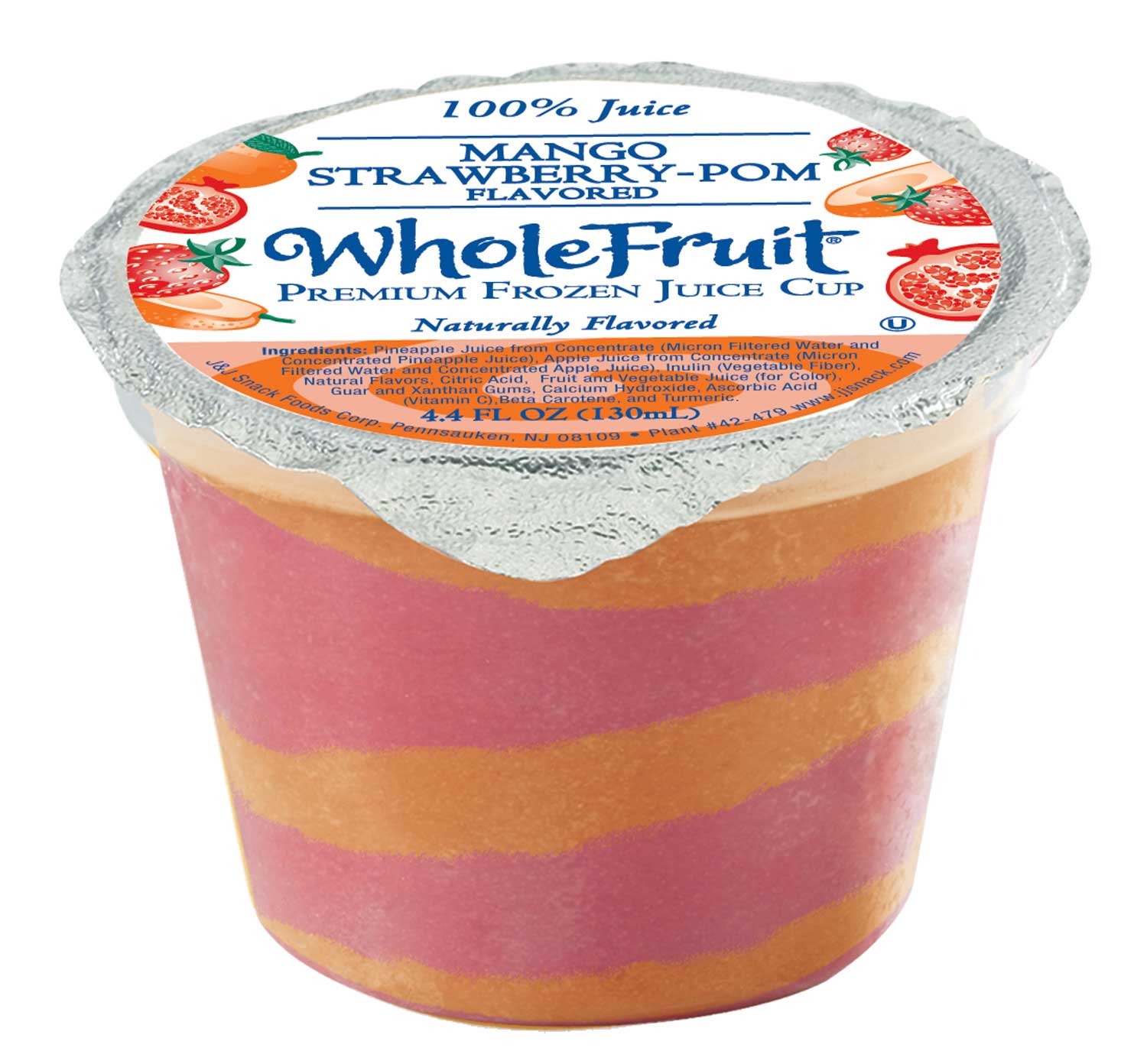 Whole Fruit Premium Mango Strawberry Pomegranate Juice, 4.4 Fluid Ounce -- 96 per case.