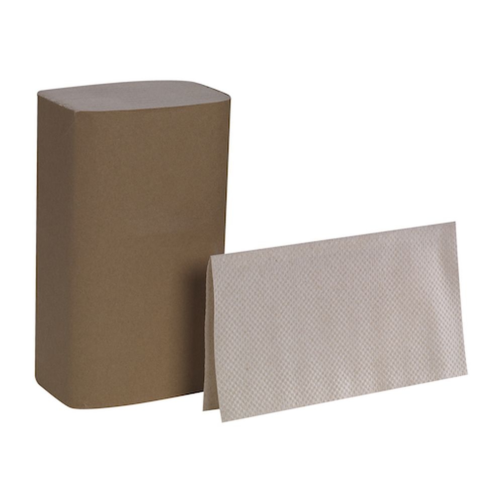 Pacific Blue Basic S Fold Recycled Brown Paper Towel, 9.9 x 9.25 inch -- 4000 per case