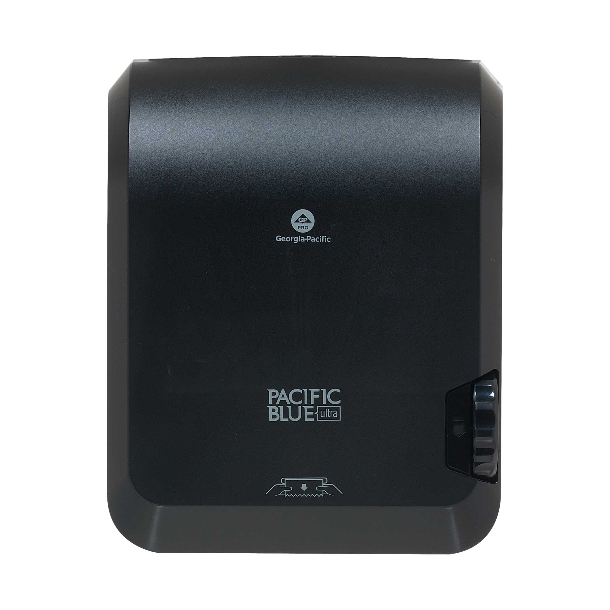 Georgia Pacific Pacific Blue Ultra Black Mechanical Touchless Paper Towel Dispenser, 12.9 inch Width x 9.3 inch Deep x 16.7 inch Height.