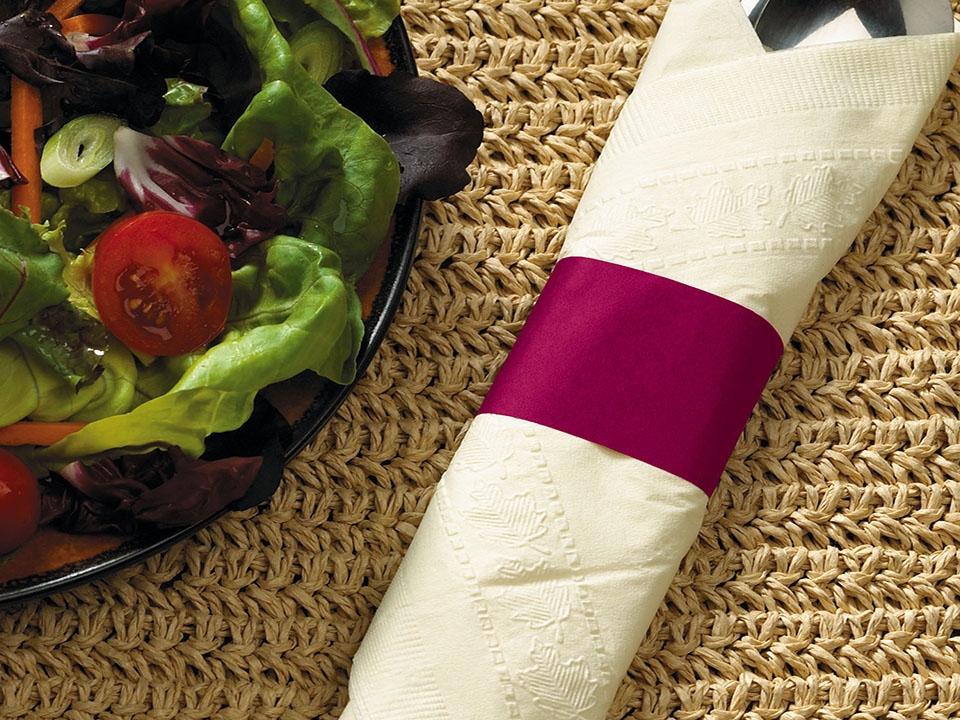Hoffmaster Paper Burgundy Napkin Band, 1.5 x 4.25 inch -- 20000 per case.