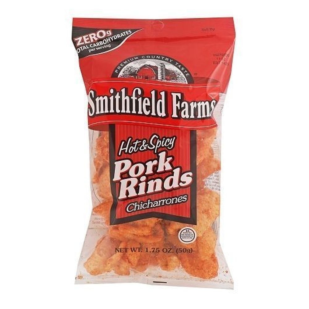 Smithfield Farms Hot and Spicy Pork Rinds, 1.75 Ounce -- 24 per case