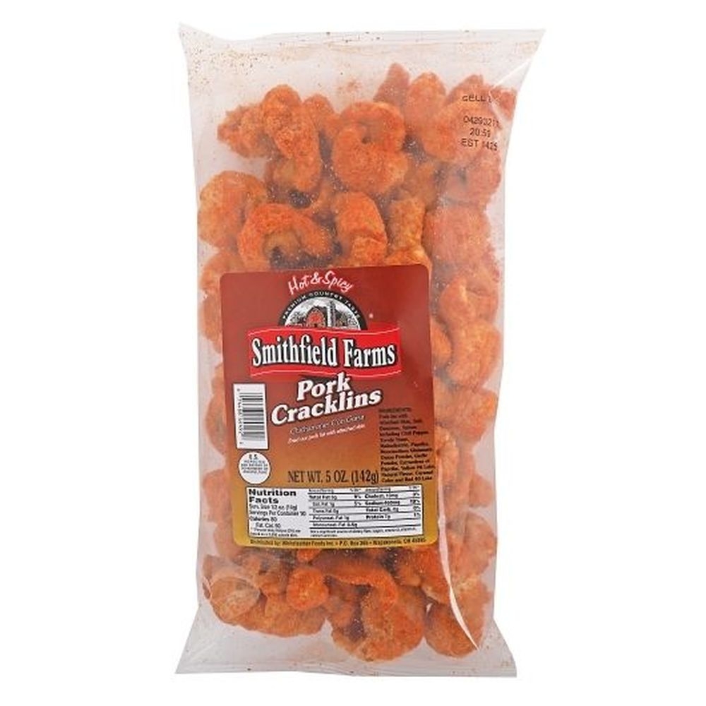 Smithfield Farms Hot and Spicy Tender Cracklins, 5 Ounce -- 12 per case