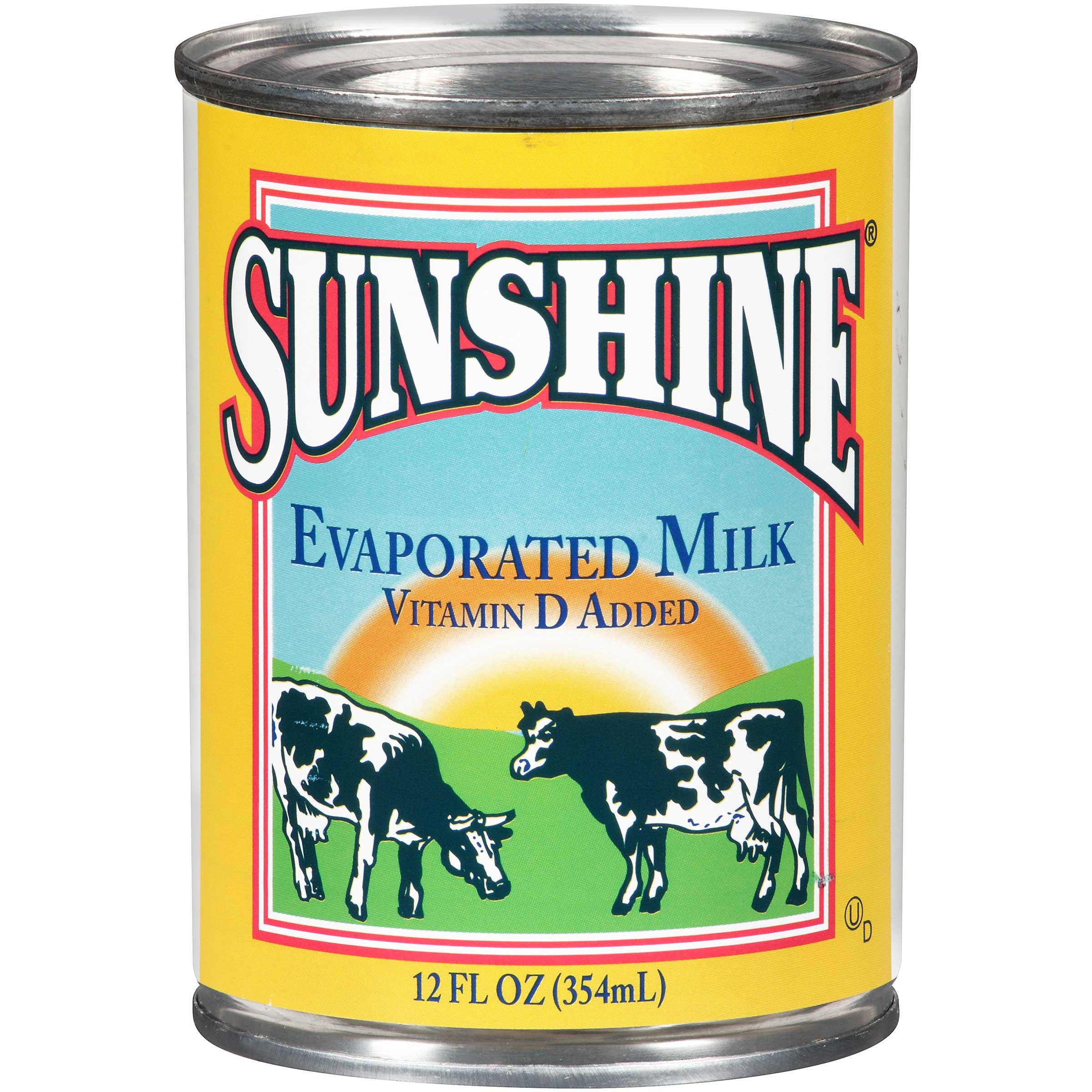 Sunshine Evaporated Milk, 12 Fluid Ounce -- 24 per case.