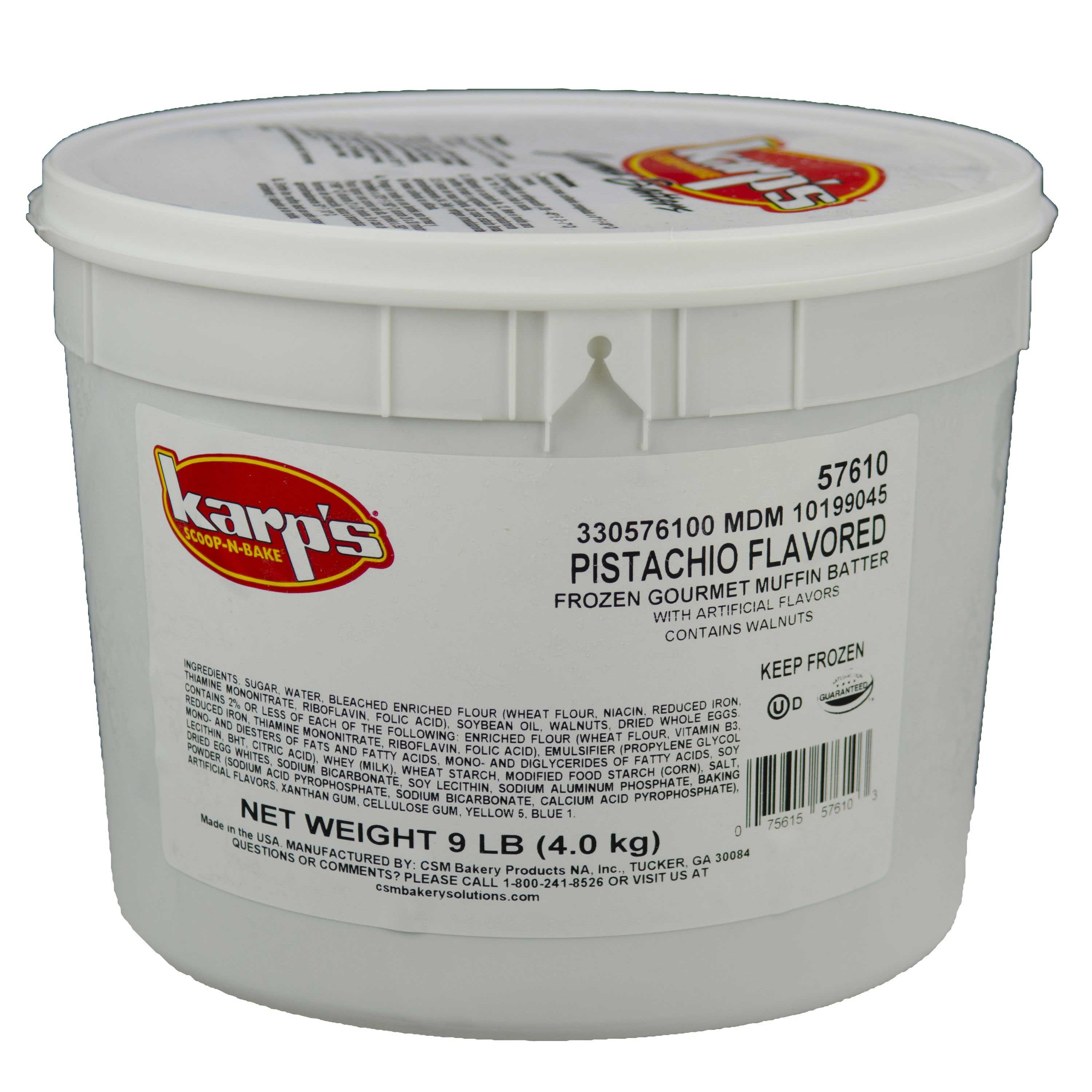 Baker and Baker Karps Scoop N Bake Premium Paradise Classics Pistachio Muffin Batter, 9 Pound -- 2 pails.