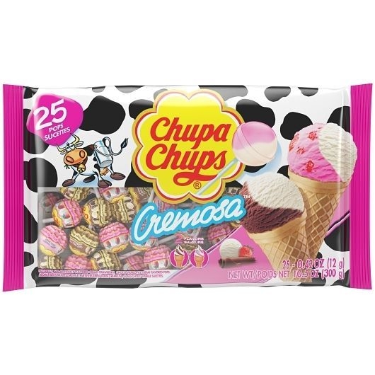 Chupa Chups Cremosa Lollipops, 25 count