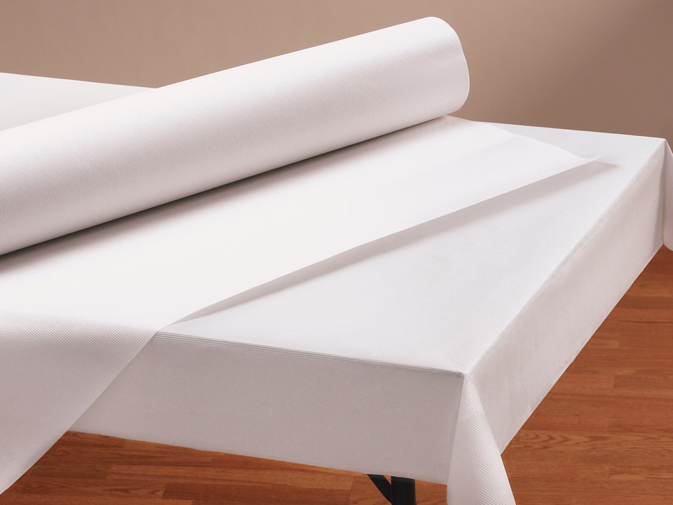 Hoffmaster Bright White 1 Ply Paper Banquet Size Roll Table cover, 40 inch x 300 feet.