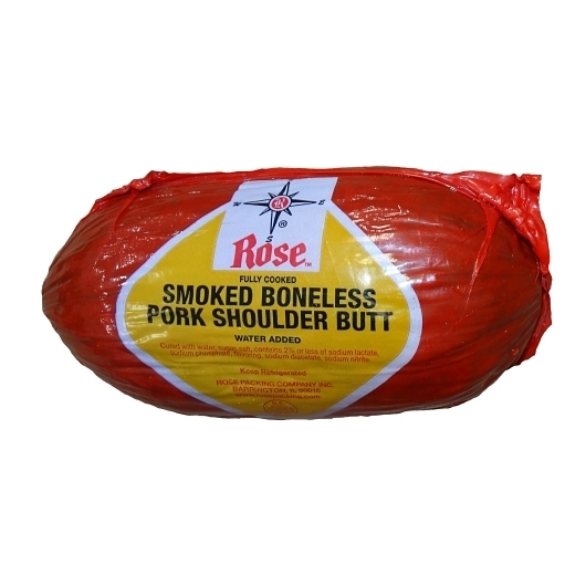Rose Packing Fully Cooked Smoked Boneless Pork Shoulder Butt, 2 Pound -- 6 per case
