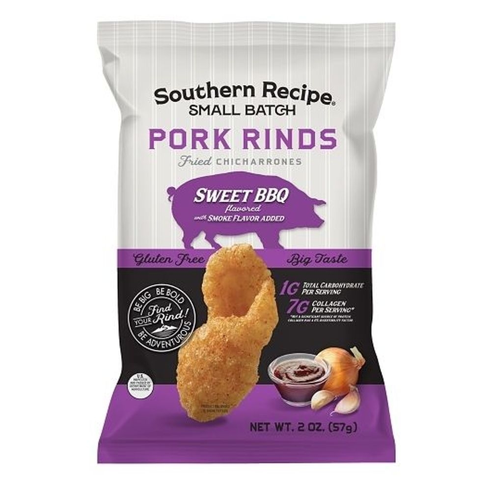 Southern Recipe Small Batch Sweet Bbq Pork Rinds, 2 Ounce -- 6 per case